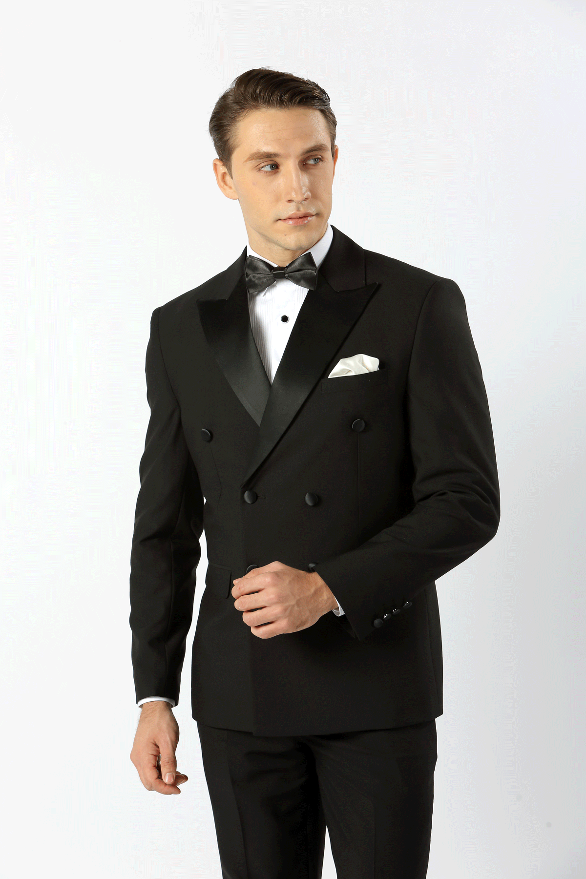 Bently tuxedo double breasted with satin lapel
