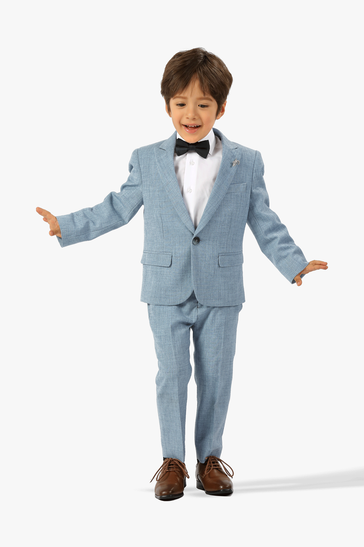 Stallone plain weave stretch boys suit - Image 3