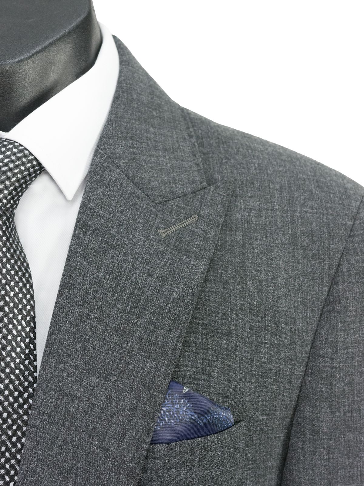 Stallone textured wing collar suit - Image 4