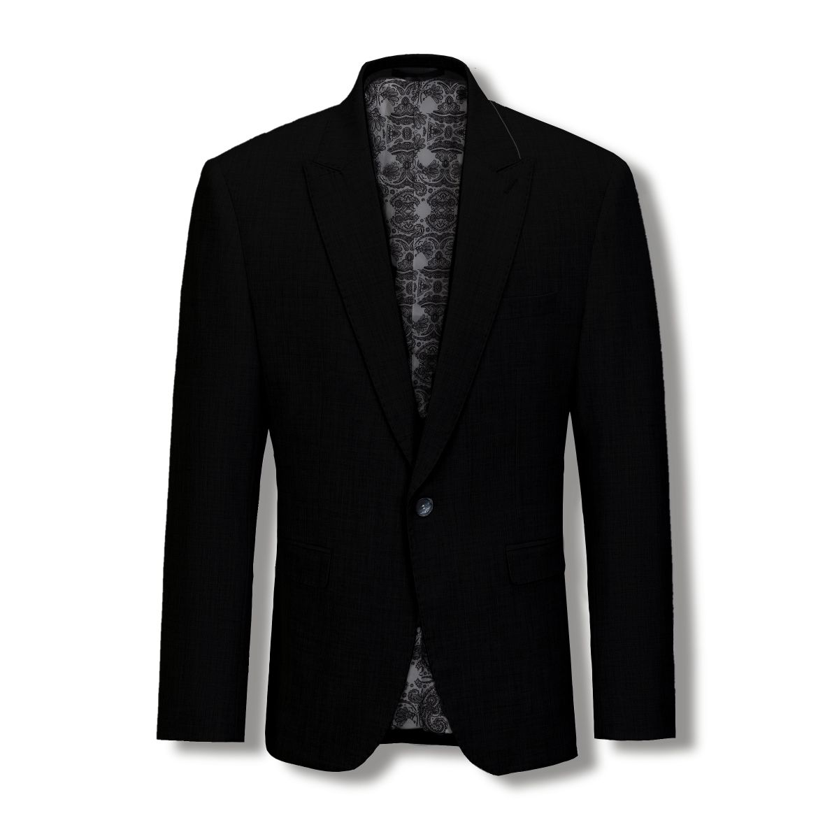 Stallone textured wing collar suit - Image 5