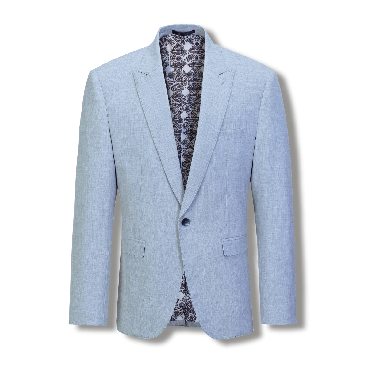 Stallone textured wing collar suit - Image 3