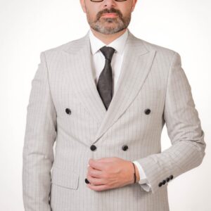 Maldini double breasted striped suit