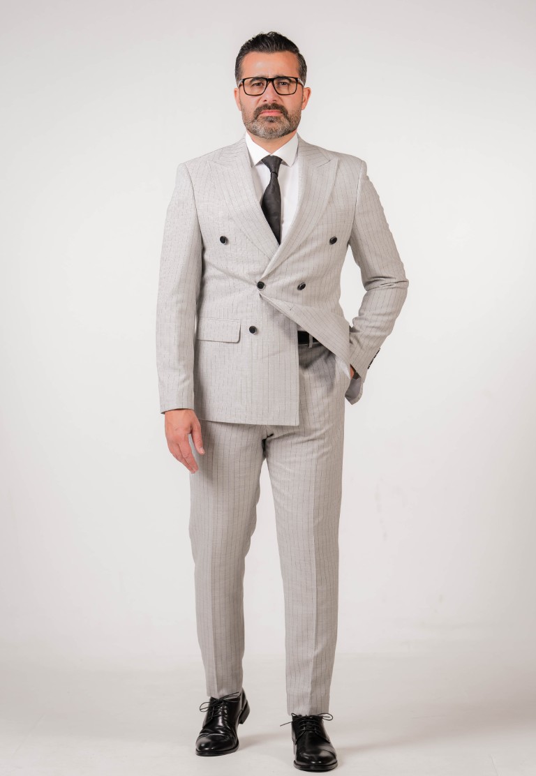 Maldini double breasted striped suit - Image 2