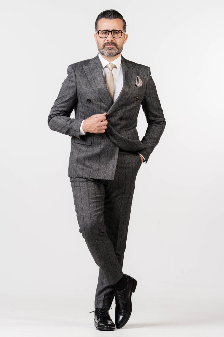 Masion double breasted striped suit