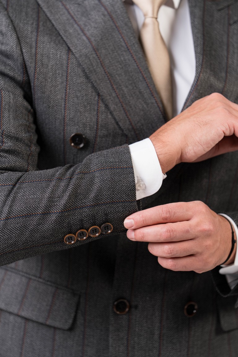 Masion double breasted striped suit - Image 2
