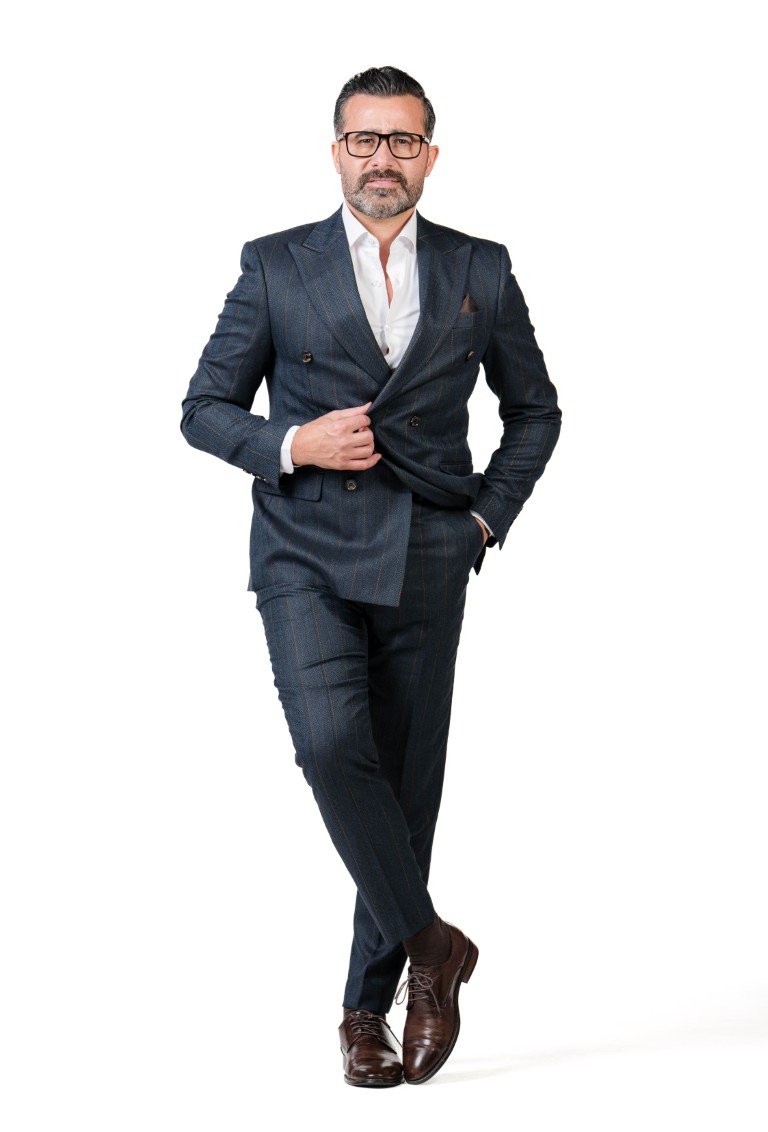 Masion double breasted striped suit - Image 7