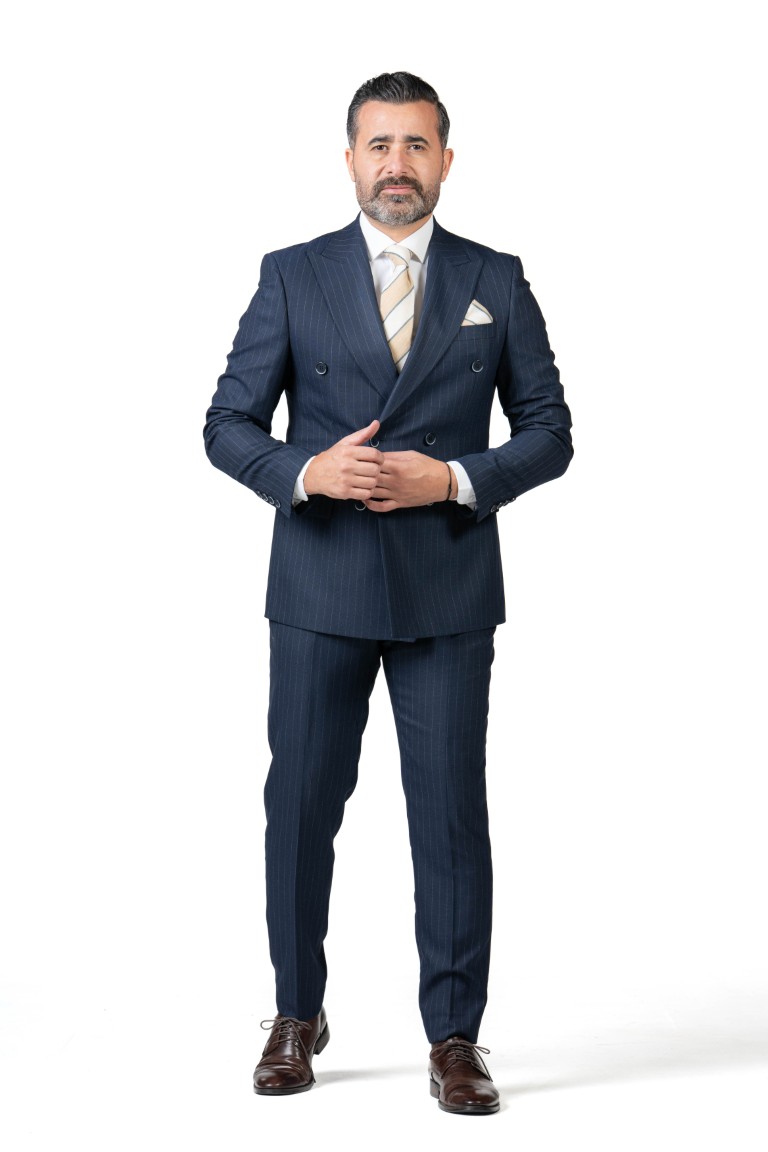 Maldini double breasted striped suit - Image 9