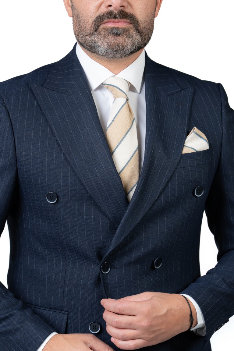 Maldini double breasted striped suit - Image 8